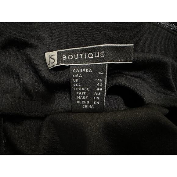 JS Boutique Black Lace and Sequin Sleeveless Maxi Dress US 14 Deadstock NEW - Picture 7 of 9